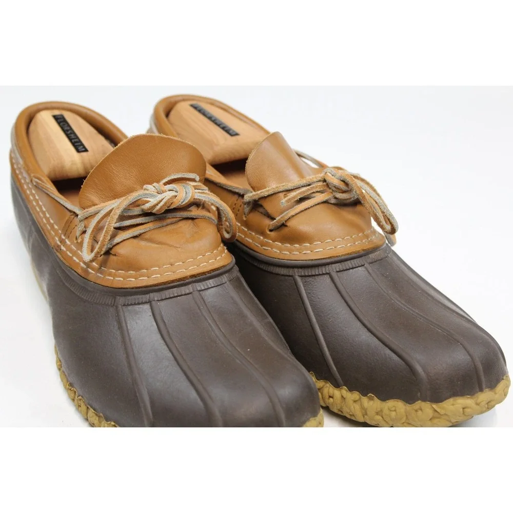 LL Bean Short Brown Duck Boots Size 9M